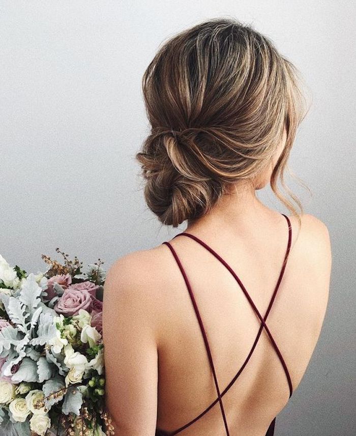 Wedding hair trends 2019_low set effortless updos 2