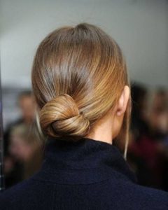 Wedding hair trends_low bun with centre part 7
