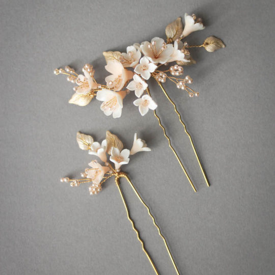 Bespoke for Cameron_Cherry Blossom hair pins for Cameron 1