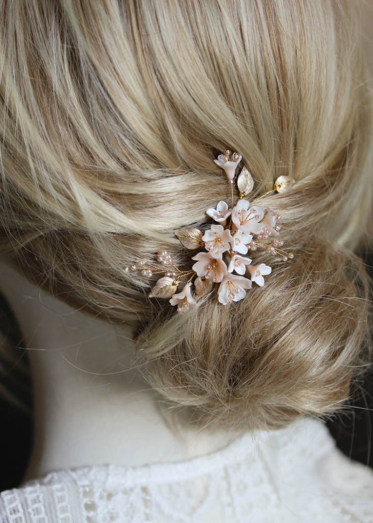 Bespoke For Cameron Cherry Blossom Hair Pins 3