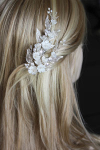 Bespoke for Thuy_a silver floral hair comb with pearls 3
