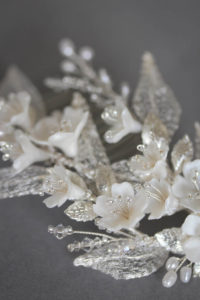 Bespoke for Thuy_a silver floral hair comb with pearls 5