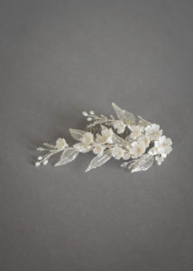Bespoke for Thuy_a silver floral hair comb with pearls 6