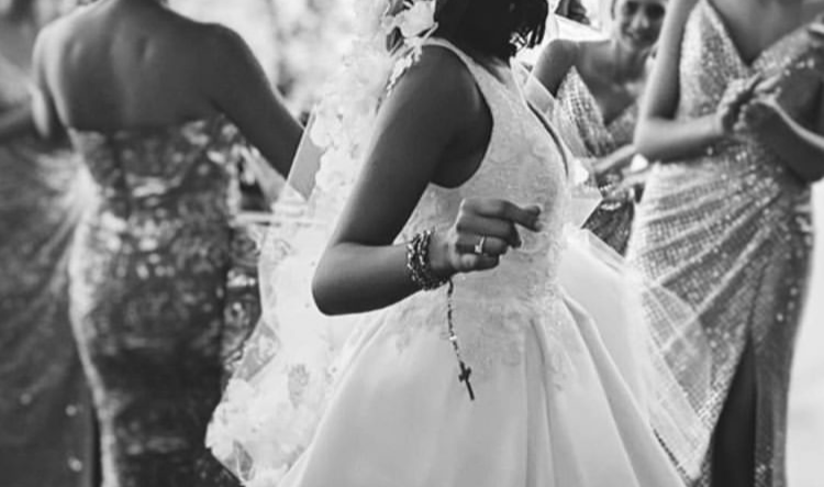 How to bustle a wedding veil