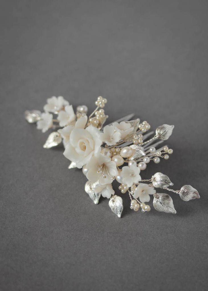 Bespoke For Mariam Wider Primrose Bridal Hair Comb 4