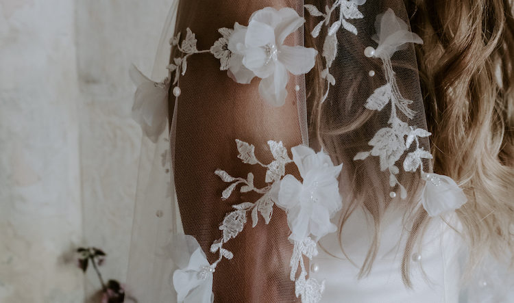 How to make a statement with an embellished wedding veil
