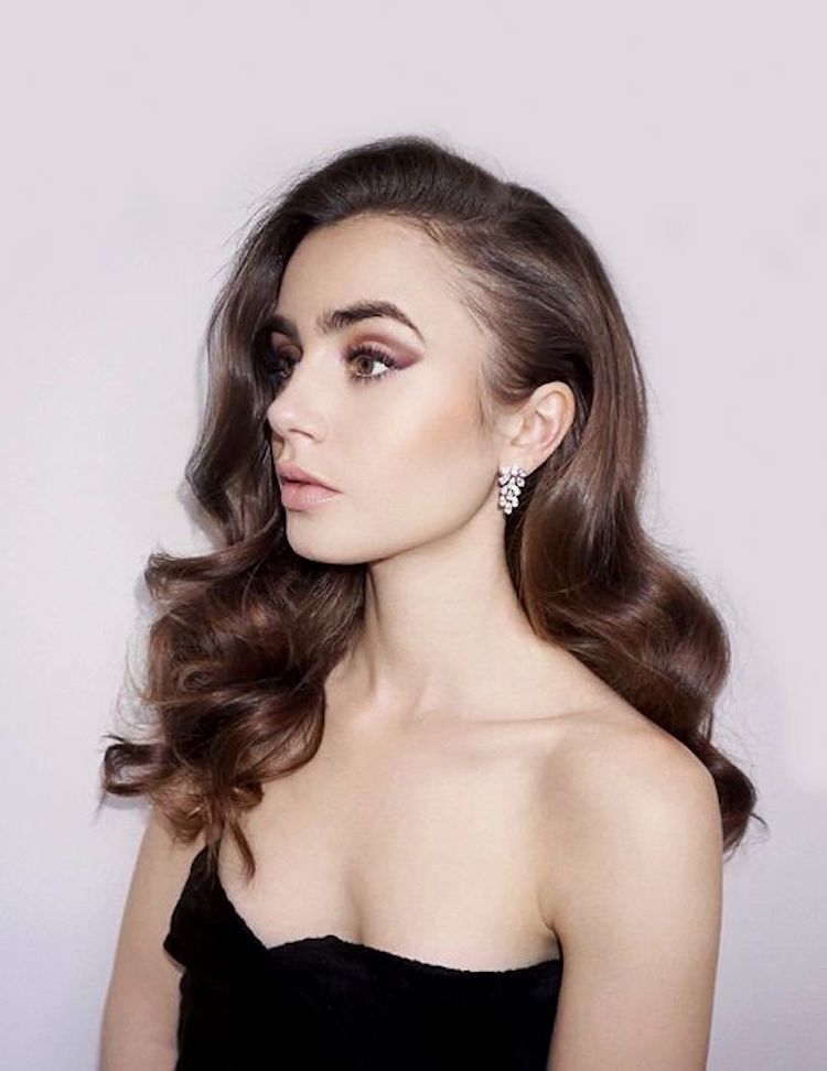 side-swept soft waves hairstyle