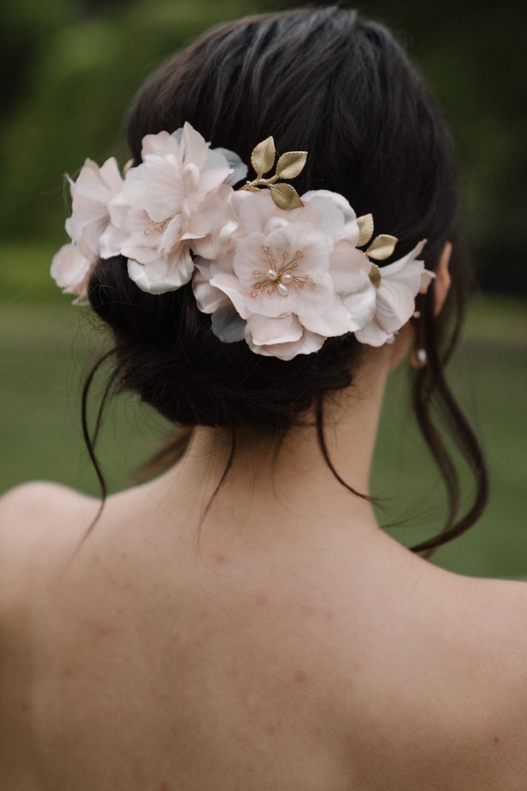 MONET pink bridal headpiece