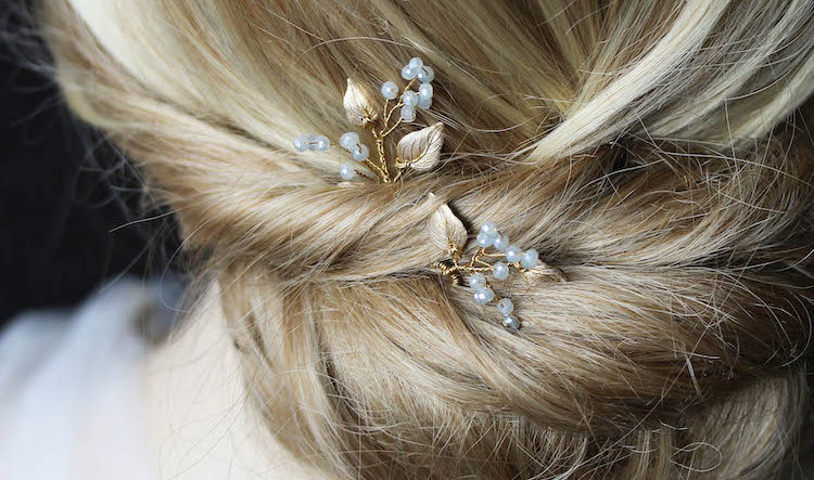 BLUEBELLS | Something blue crystal hair pins