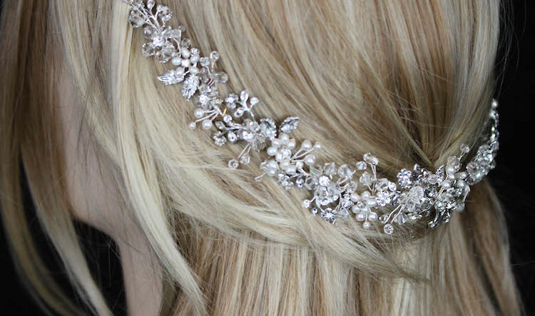 LADY LUXE | A crystal wedding headband for bride Jessica