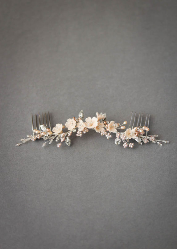 ODE TO DUSK_silver blush floral hair piece 6