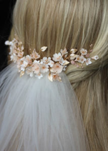 BESPOKE for Tristan_Cherry Blossom floral wedding headpiece and hair pin set 4