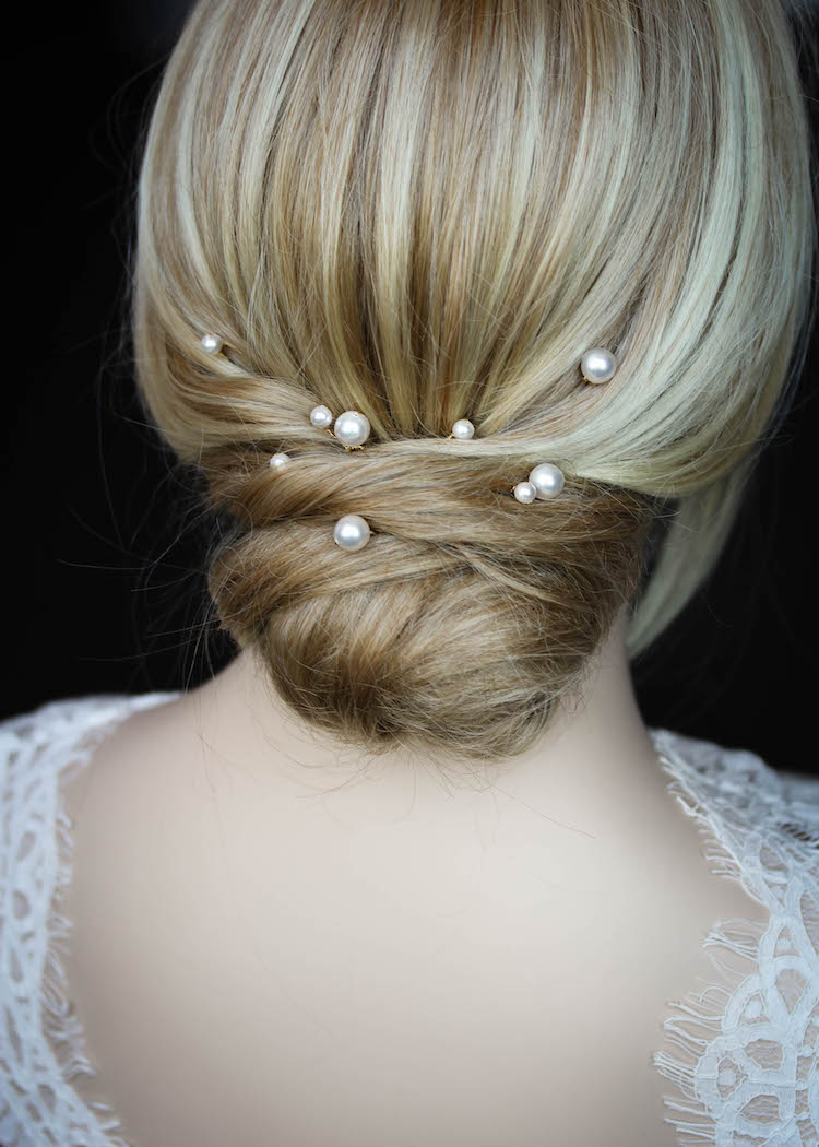 WHISPER  Blush bridal hair pins - TANIA MARAS BRIDAL