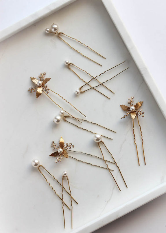 ARDEN pearl bridal hair pins 4