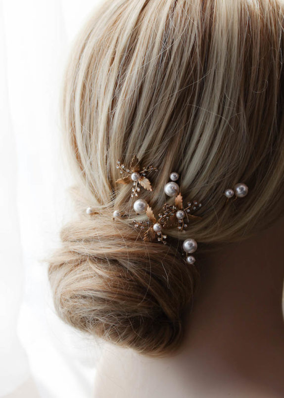 ARDEN pearl bridal hair pins 5