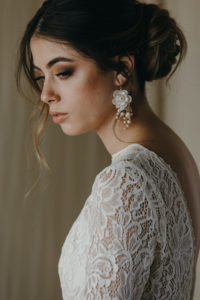 AURORA gold wedding earrings 1