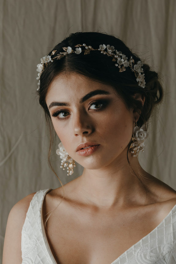 AURORA gold wedding earrings 5