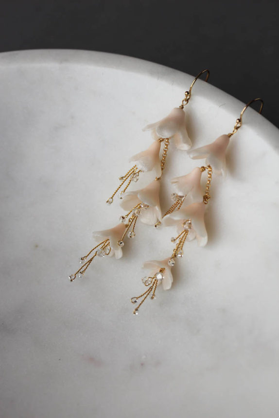 CASCADE floral bridal earrings 10