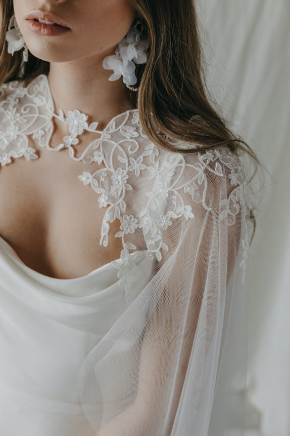 OLIVIER lace wedding cape 12