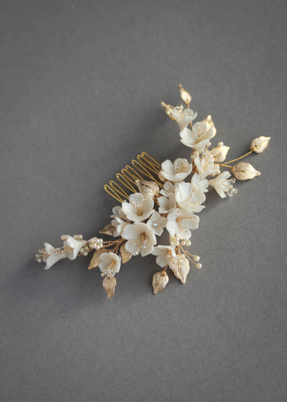 CHERRY BLOSSOM in pale gold and ivory 6