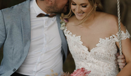 Bride Shaylee Wearing Fleur Crown (1)