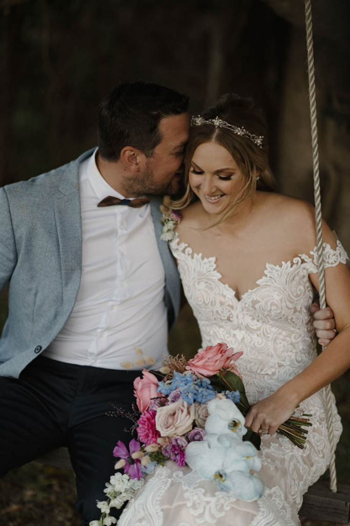 Bride Shaylee Wearing Fleur Crown (1)