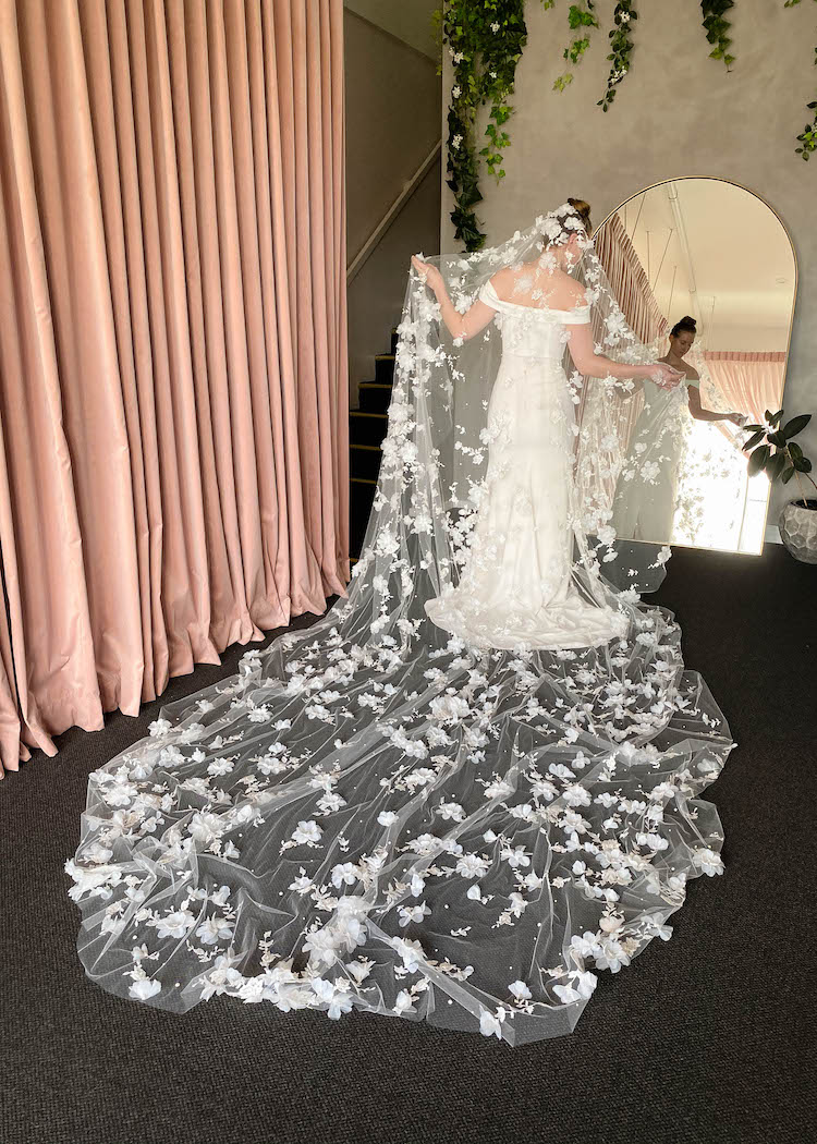 Bespoke for Monica_411cm fully embellished wedding veil 1