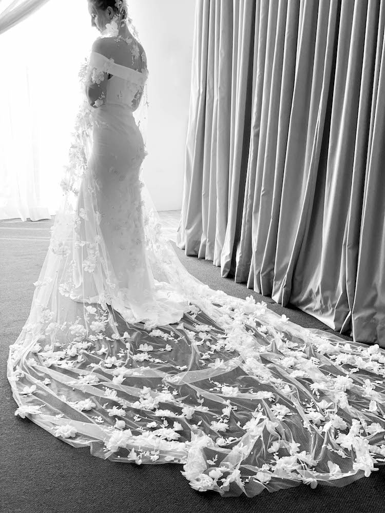 Bespoke for Monica_411cm fully embellished wedding veil 10
