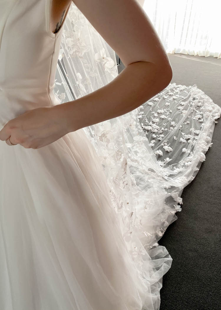 Bespoke for Monica_411cm fully embellished wedding veil 11
