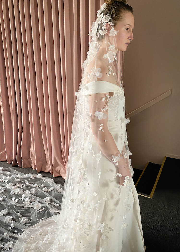 Bespoke for Monica_411cm fully embellished wedding veil 15