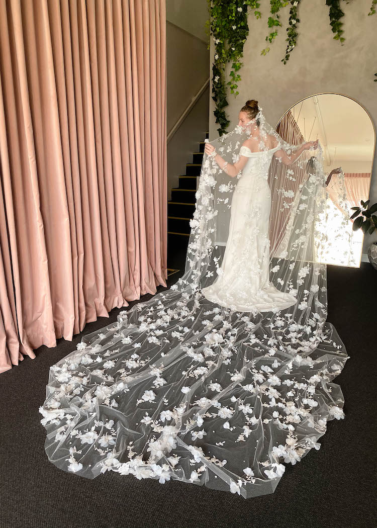 Bespoke for Monica_411cm fully embellished wedding veil 5