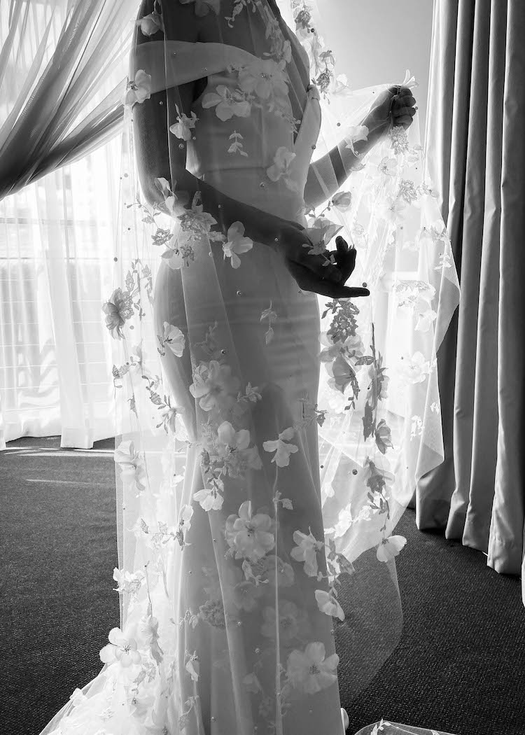 Bespoke for Monica_411cm fully embellished wedding veil 8