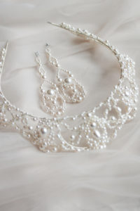 CASPIAN pearl bridal crown 5
