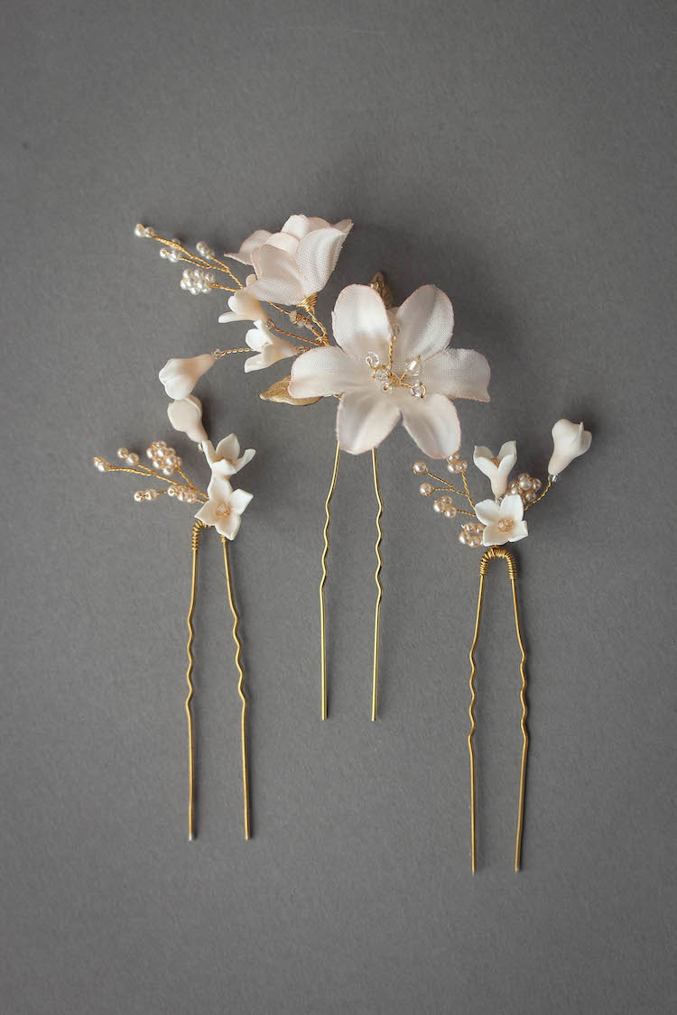 Floral shop hair pins