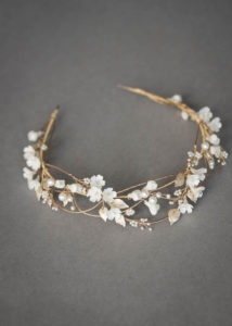 An airy and romantic floral headband for bride Megan_2
