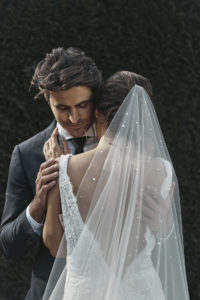 Wedding veils with blusher for elopements 6