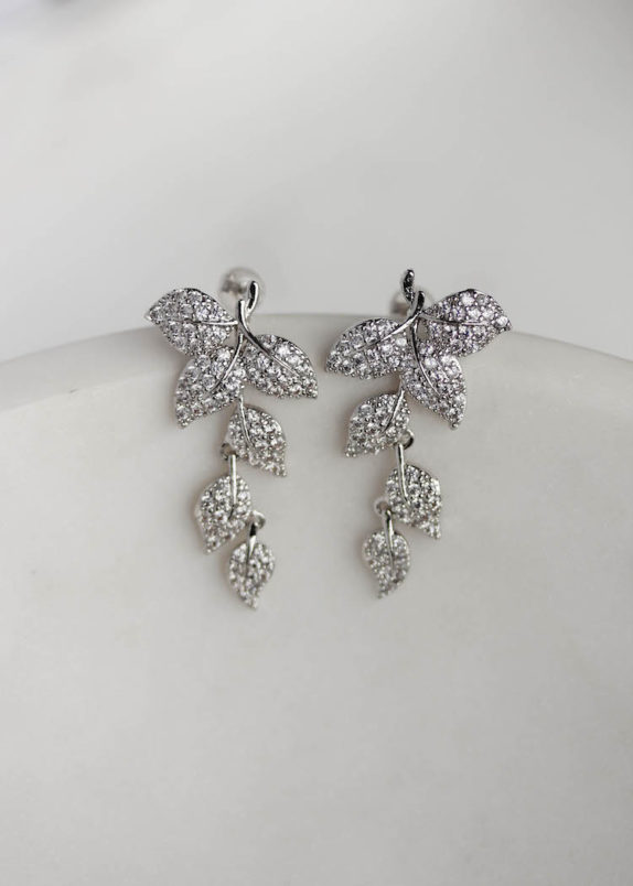 EVELYN crystal bridal earrings 1