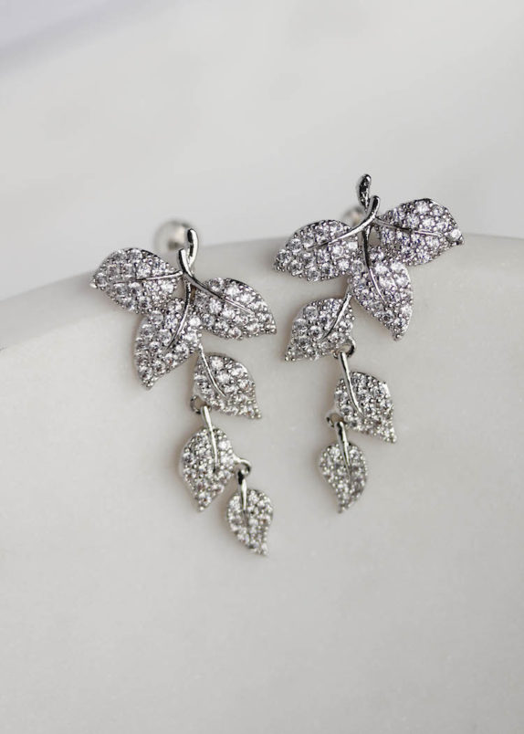 EVELYN crystal bridal earrings 3