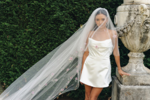 Your guide to short wedding dresses and veils