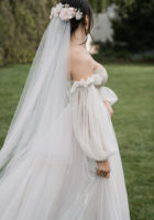 BLUSHING | Soft pink wedding veil 1
