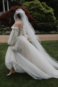 BLUSHING | Soft pink wedding veil 3
