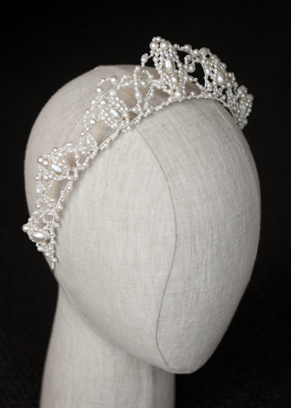 CASPIAN pearl bridal tiara 13