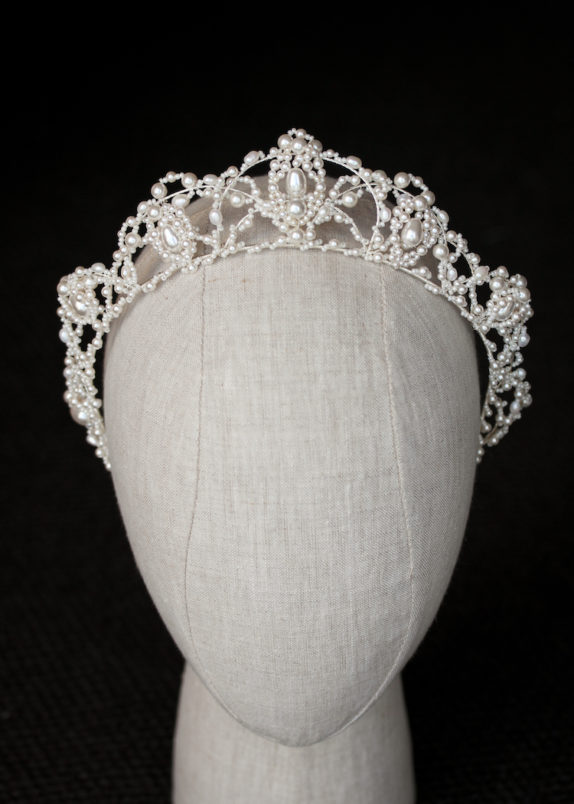 CASPIAN pearl bridal tiara 3