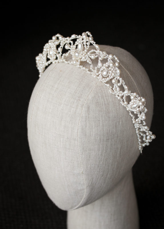 CASPIAN pearl bridal tiara 8