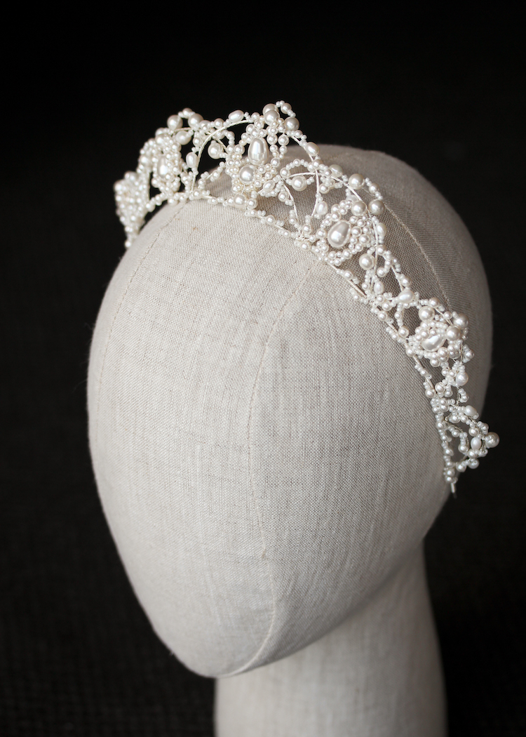CASPIAN | Pearl bridal tiara - TANIA MARAS | bespoke wedding headpieces ...