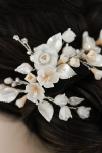 AVALON floral bridal comb 8