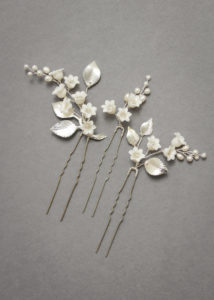 LILY of the VALLEY bridal hair pins 1