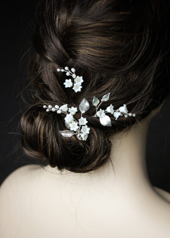 LILY of the VALLEY bridal hair pins 6
