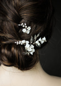 LILY of the VALLEY bridal hair pins 7