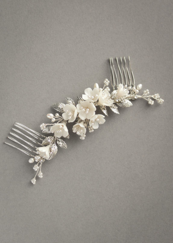 RACHEL_Antique silver and ivory bridal headpiece 1